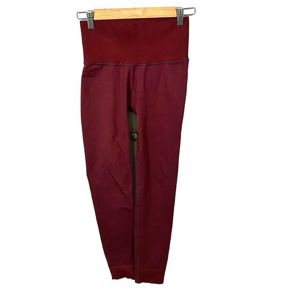 Prana Sopra Seamless Leggings Size Small Maroon Red Yoga Athletic Comfort - Picture 2 of 8